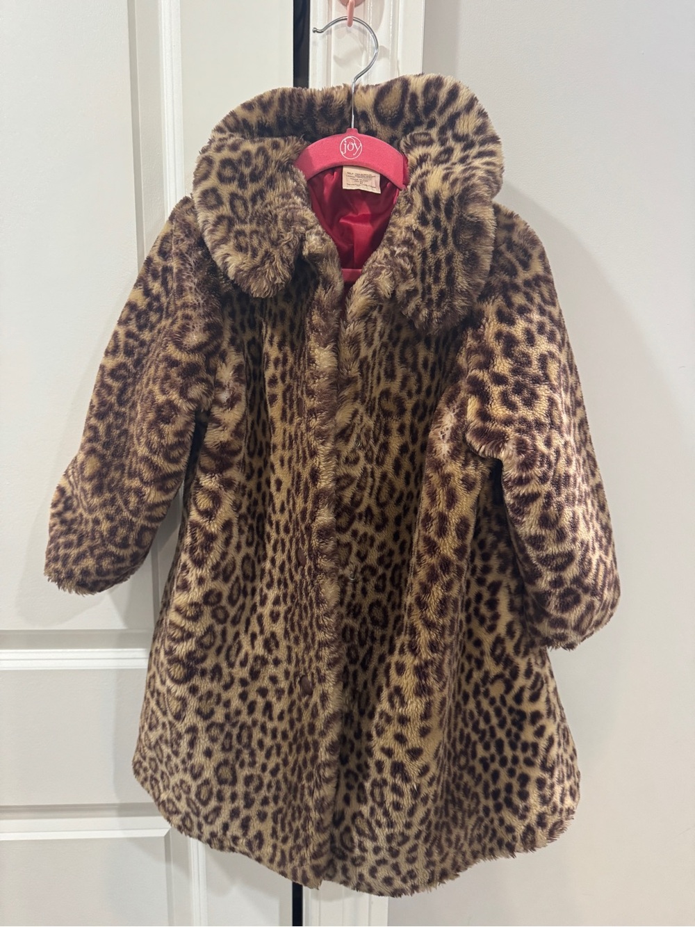 Vintage American Girl Bitty Baby Leopard Faux Fur Coat Dress Like Your Doll (M)